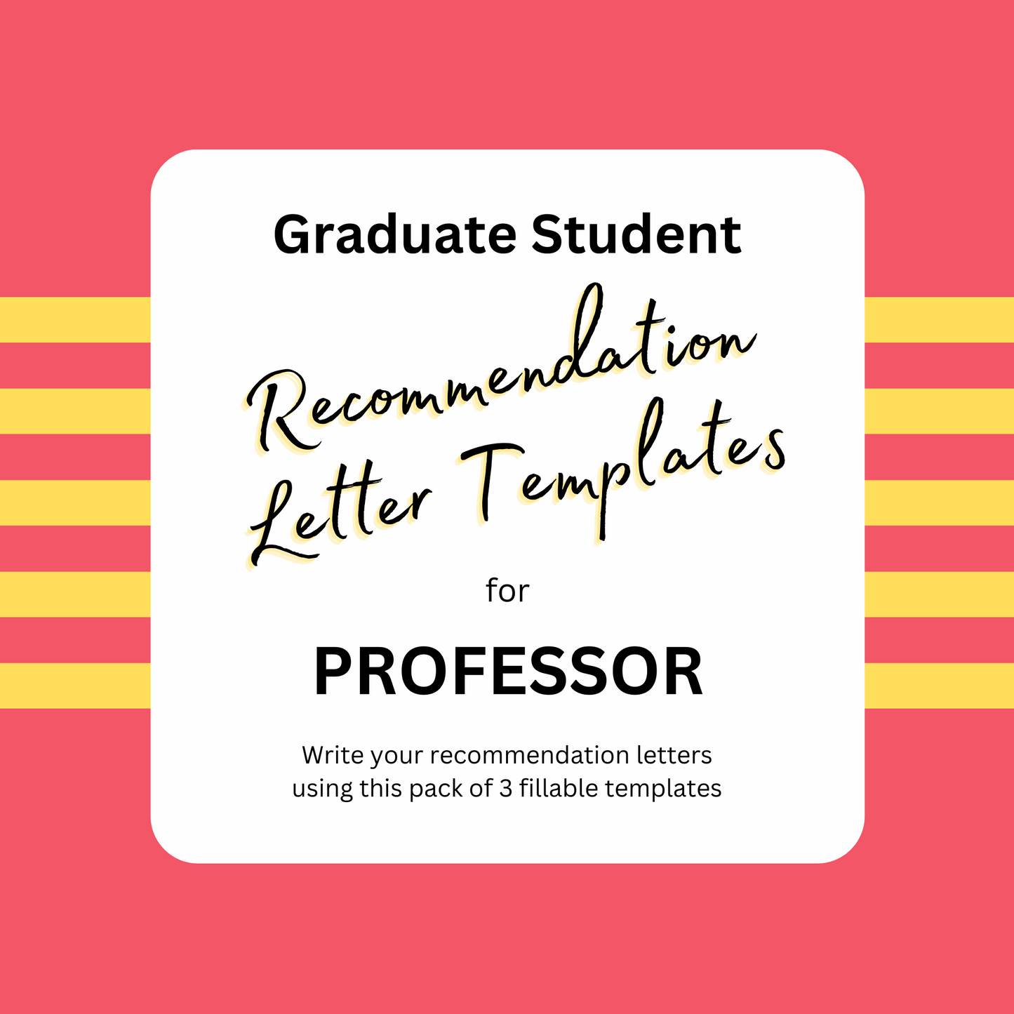 3 Reference Letter Templates: Professor