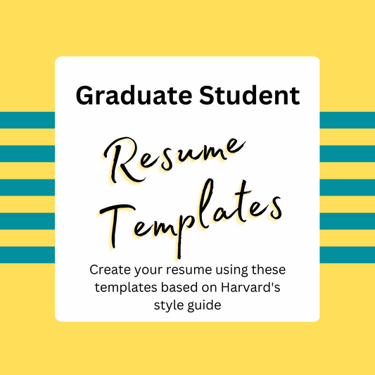 Graduate Student Resume Template Pack